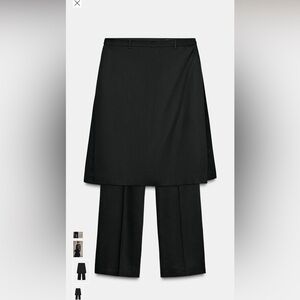 NWT Zara Pareo, Black Skirt with Pants Detail,, size small